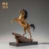 铜艺坊马到成功黄铜马摆件骏马奔腾铜马工艺品公司开业乔迁送礼品