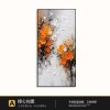 纯手绘油画橙心如意入户玄关装饰画大芬村感走廊过道肌理挂画