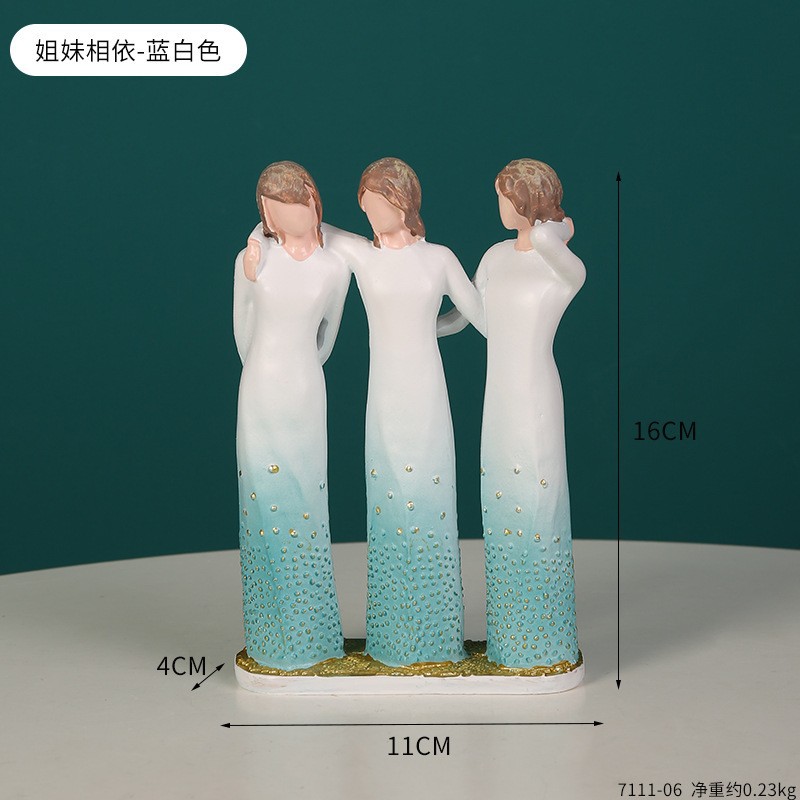 现代轻奢艺术摆件大全客厅书房电视柜办公室桌面装饰品树脂工艺品