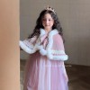 女童乐佩公主连衣裙春秋网纱公主裙生日礼服斗篷高定长发公主秋冬
