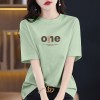 夏季葡萄紫纯棉短袖T恤女2026新款爆款时尚百搭减龄半袖上衣T恤潮