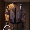 港风复古机车服男秋季痞帅时尚穿搭vintage棒球领pu皮衣夹克外套