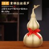 铜葫芦批发黄铜葫芦摆件开口带叶葫芦金属工艺品家居摆件八卦葫芦