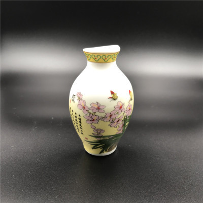 青花瓷花瓶陶瓷工艺品冰箱贴外贸创意磁铁仕女图中国特色商务礼品