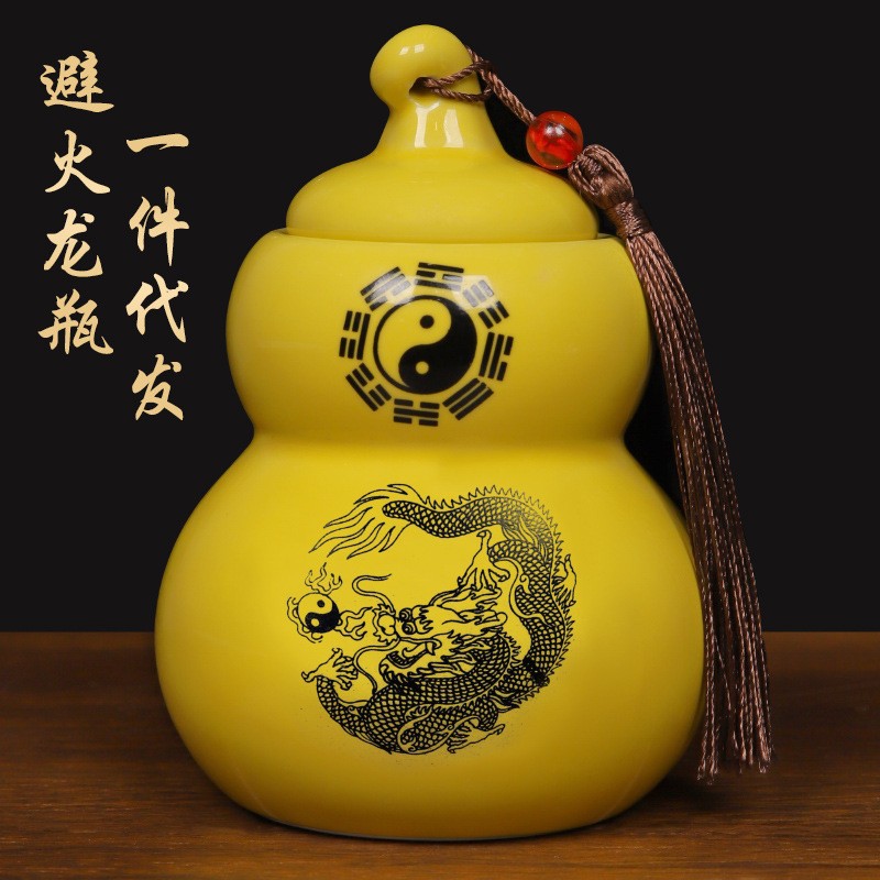 厂家批发陶土罐厨房在西北角避火龙瓶陶瓷葫芦瓶厨房避火葫芦摆件