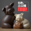 景德镇陶瓷摆件北欧客厅电视柜酒柜玄关鹿装饰品创意摆设创意摆设