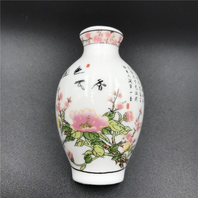 青花瓷花瓶陶瓷工艺品冰箱贴外贸创意磁铁仕女图中国特色商务礼品