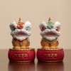 国潮佛山舞狮醒狮创意摆件高级感小众桌面茶桌装饰工艺品生日礼物