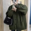 韩版V领慵懒风开衫2026新款日系简约毛衣女春秋冬休闲宽松针织衫