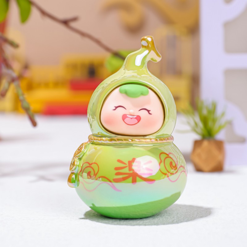 可爱小福喜小葫芦摆件创意办公室桌面装饰礼物电镀公仔寺庙伴手礼