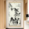 M14八骏图骏马图马到成功卷轴挂画书房客厅宿舍办公室励志装饰画