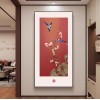 新中式荷花九鱼图玄关挂画入户正对门招财装饰画走廊过道高级壁画