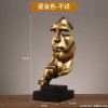 现代轻奢艺术摆件大全客厅书房电视柜办公室桌面装饰品树脂工艺品