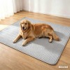 正品针织纹路宠物凉感地垫冰丝垫小中大型犬透气不闷汗弹性垫