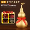 铜葫芦批发黄铜葫芦摆件开口带叶葫芦金属工艺品家居摆件八卦葫芦