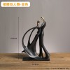 现代轻奢艺术摆件大全客厅书房电视柜办公室桌面装饰品树脂工艺品
