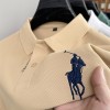 跨境夏季POLO衫男装短袖男式马球衫翻领休闲纯色时尚刺绣仿棉T恤