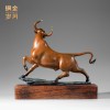 铜艺坊牛转乾坤黄铜牛摆件牛运当头彩铜摆件牛气冲天办公室铜摆件