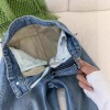 加绒加厚窄版阔腿牛仔裤女2025秋冬新款胖mm宽松高腰显瘦阔腿裤子