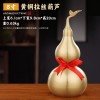 铜葫芦批发黄铜葫芦摆件开口带叶葫芦金属工艺品家居摆件八卦葫芦