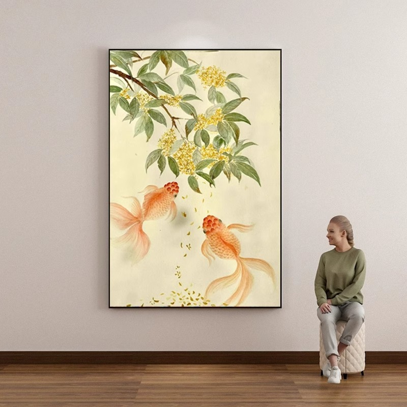 简约复古植物花朵客厅装饰画走廊过道玄关背景墙沙发落地画壁挂画