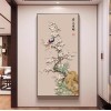新中式荷花九鱼图玄关挂画入户正对门招财装饰画走廊过道高级壁画