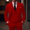 欧美男士外贸大码西装三件套2026新款新郎伴郎主持人宴会礼服西装