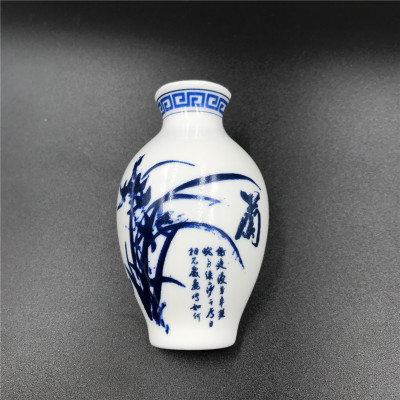 青花瓷花瓶陶瓷工艺品冰箱贴外贸创意磁铁仕女图中国特色商务礼品