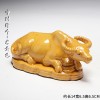 唐三彩陶瓷卧牛摆件风水家居博古架茶台卫生间客厅生肖瓷牛工艺品