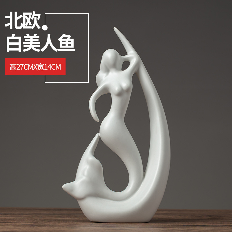 景德镇陶瓷摆件北欧客厅电视柜酒柜玄关鹿装饰品创意摆设创意摆设
