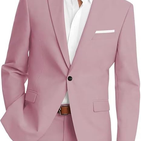 男式韩版西装两件套修身西服商务派对舞会套装纯色单扣结婚伴郎服