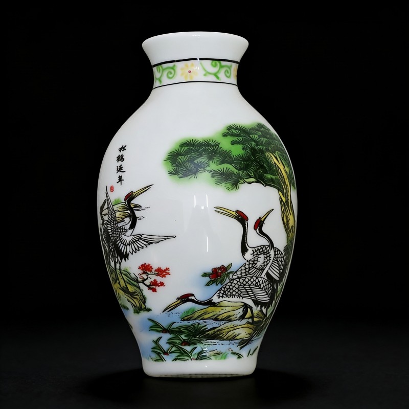 青花瓷花瓶陶瓷工艺品冰箱贴外贸创意磁铁仕女图中国特色商务礼品