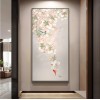 新中式荷花九鱼图玄关挂画入户正对门招财装饰画走廊过道高级壁画