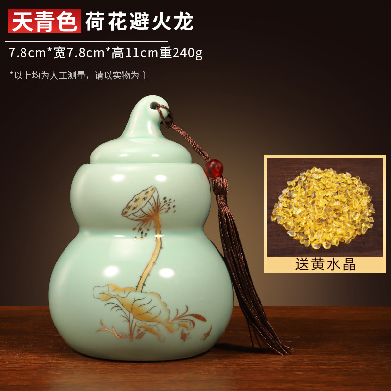 厂家批发陶土罐厨房在西北角避火龙瓶陶瓷葫芦瓶厨房避火葫芦摆件
