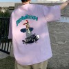 NASA纯棉短袖t恤男夏季潮牌新款大码宽松上衣青少年印花半袖情侣T
