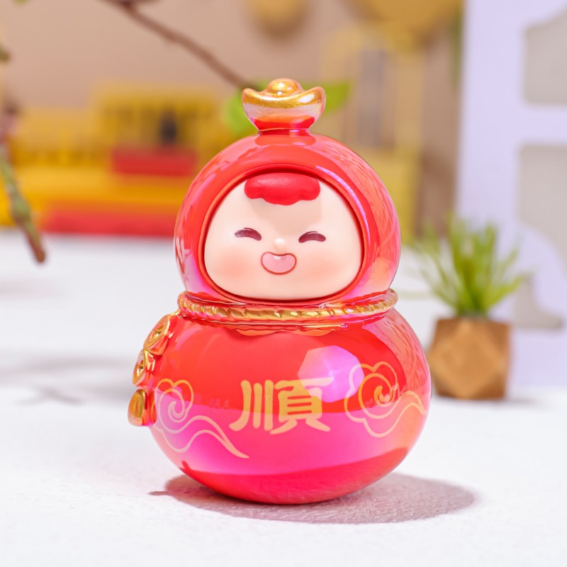 可爱小福喜小葫芦摆件创意办公室桌面装饰礼物电镀公仔寺庙伴手礼
