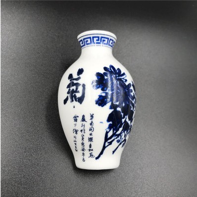 青花瓷花瓶陶瓷工艺品冰箱贴外贸创意磁铁仕女图中国特色商务礼品