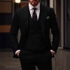 欧美男士外贸大码西装三件套2026新款新郎伴郎主持人宴会礼服西装