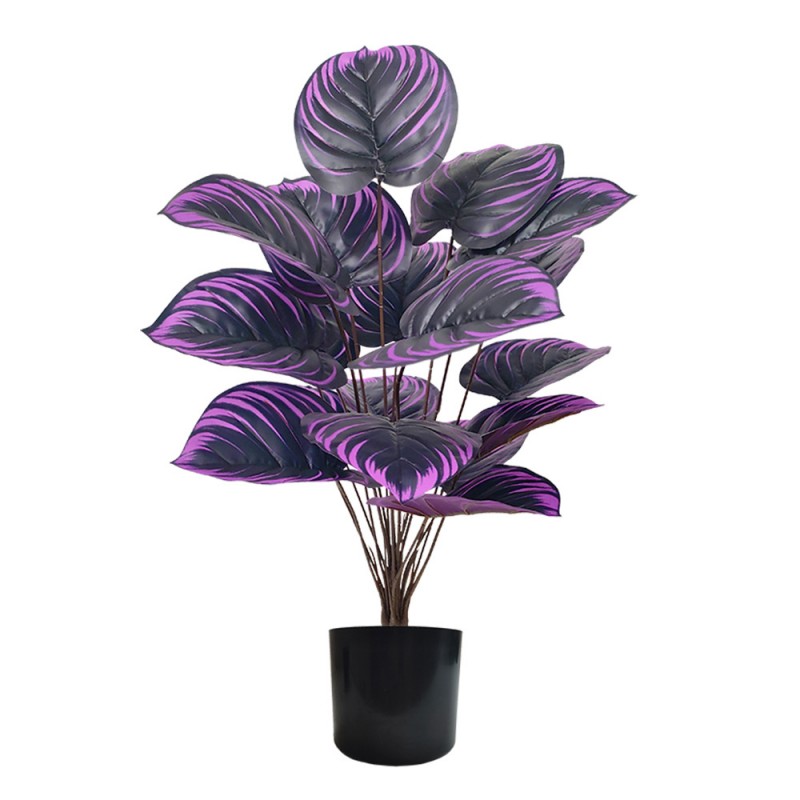 新品仿真植物紫罗兰 暗黑系绿植 跨境出口仿真花家居客厅落地盆景