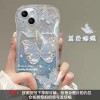 波浪仙女蝴蝶适用苹果17promax透明iphone16pro硅胶15闪粉软壳ins