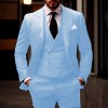 欧美男士外贸大码西装三件套2026新款新郎伴郎主持人宴会礼服西装