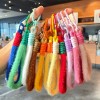 毛绒手机挂绳挂件配饰马卡龙色小清晰包包钥匙挂件实用手机链挂饰