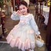 女童春装洛丽塔2026新款儿童娃娃领蛋糕公主裙小女孩网纱连衣裙子