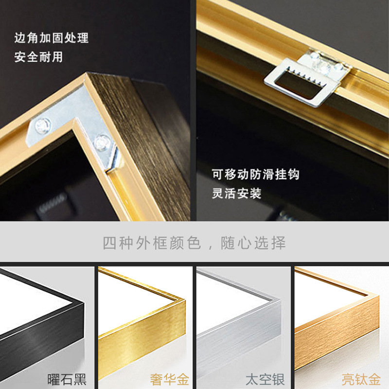 牡丹山水国画晶瓷画 中式办公玄关挂画 客厅沙发走廊壁画装饰画
