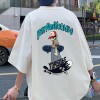 NASA纯棉短袖t恤男夏季潮牌新款大码宽松上衣青少年印花半袖情侣T