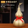 铜葫芦批发黄铜葫芦摆件开口带叶葫芦金属工艺品家居摆件八卦葫芦