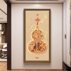 福禄葫芦挂画新中式入户玄关装饰画九鱼聚财图客厅正对门过道壁画