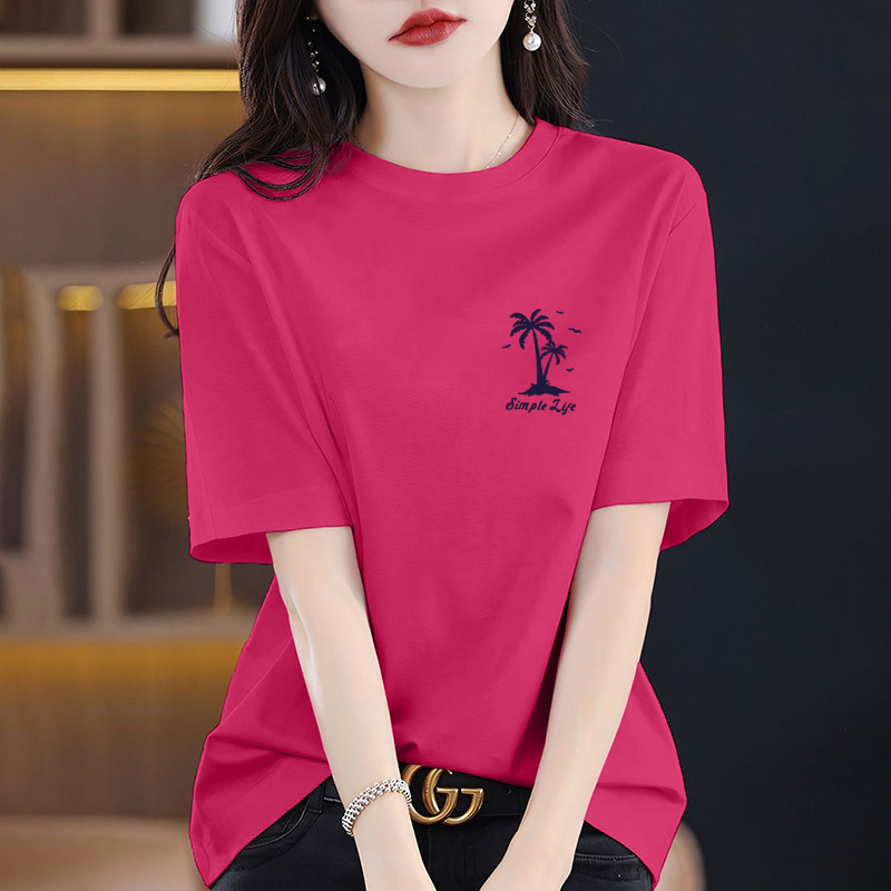 设计感纯棉短袖t恤女2026新款百搭休闲气质百搭夏季洋气半袖上衣