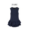 ZARZ 自制 欧美风 新款女装 百搭格纹叠层装饰短连衣裙 3067/269