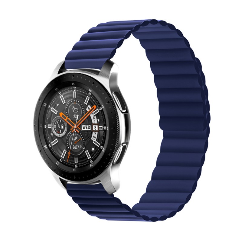 适用华为手表表带硅胶磁吸单双色22mm表带三星表带GalaxyWatch S3
